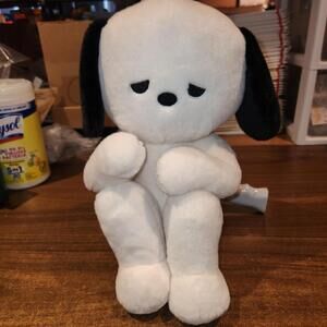 14" Sad Sitting Dog Puppy Plush, Emo style